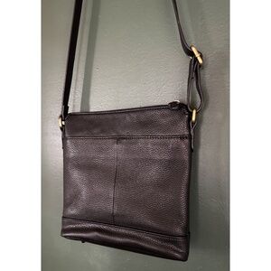 Giani Bernini Black Leather Cross Body Bag NWOT